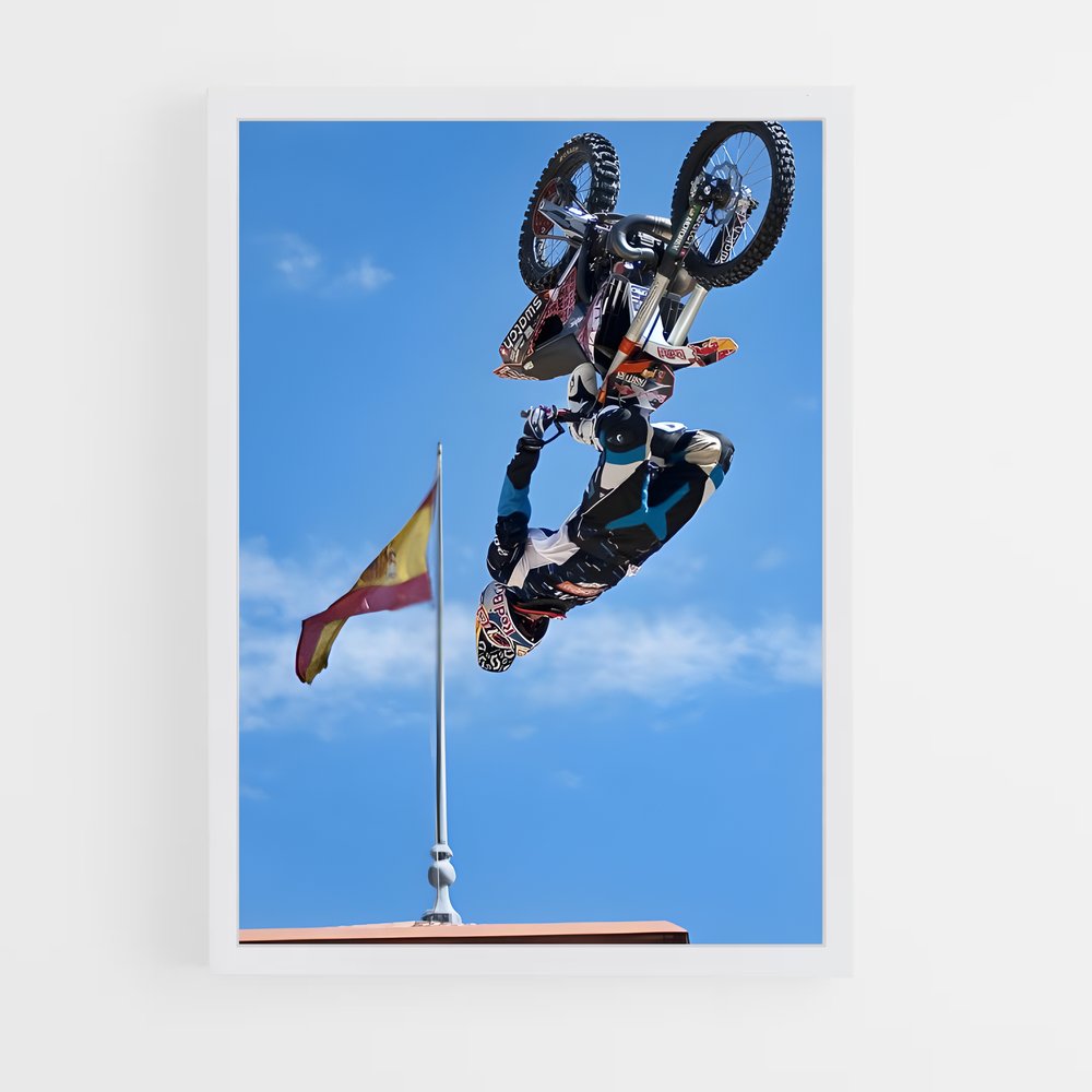 Poster Mat rebeaud – affiche Motocross freestyle (vue 3)